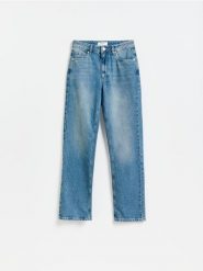 Jeansy straight fit - niebieski. Niebieskie jeansy damskie Reserved. Za 199.99 zł.