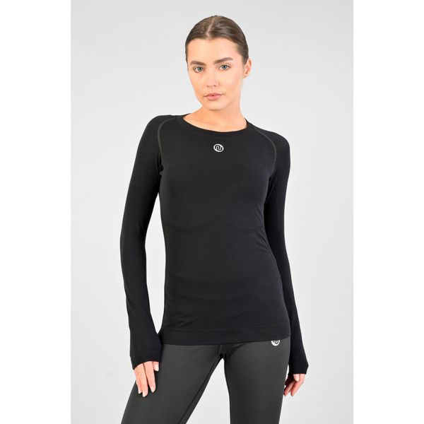Longsleeve termoaktywny sportowy damski Nessi Sportswear Ultra. Czarne koszulki sportowe damskie NESSI SPORTSWEAR, l, bez wzorów, bez ramiączek, do biegania. Za 339.00 zł.