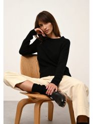 Just Cashmere Kaszmirowy sweter "Jane" w kolorze czarnym rozmiar: M. Czarne swetry klasyczne damskie Just Cashmere, m, z kaszmiru, bez kołnierzyka. Za 220.12 zł.