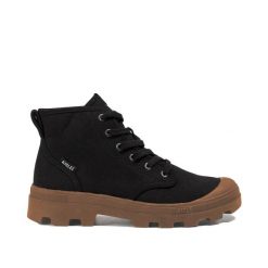 Buty trekkingowe na sznurówki z bawełny organicznej TENERE CVS UNISEX czarne. Czarne obuwie trekkingowe damskie Aigle, z bawełny, bez zapięcia. Za 414.70 zł.