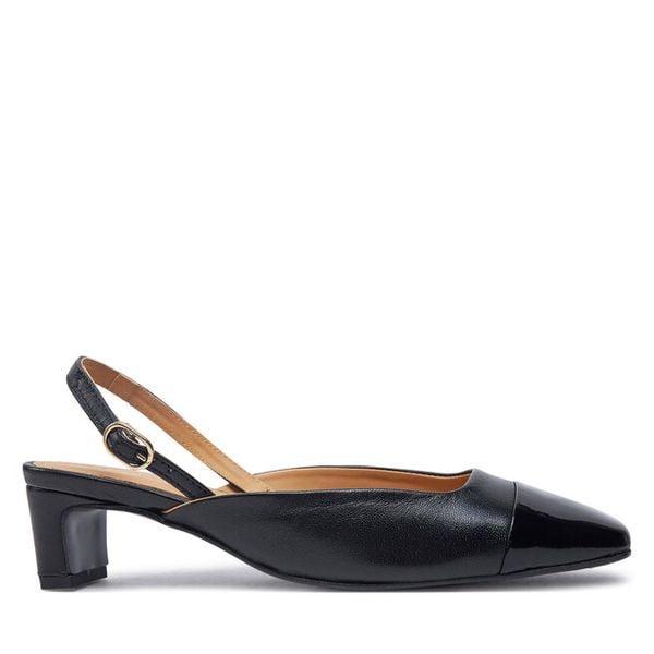 Czółenka ALOHAS. Czarne czółenka damskie ALOHAS, bez wzorów, bez obcasa. Za 349.99 zł.