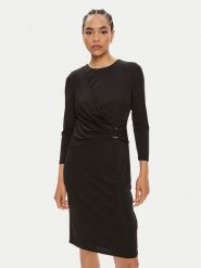 Lauren Ralph Lauren Sukienka codzienna 250898916001 Czarny Slim Fit. Czarne sukienki damskie Lauren Ralph Lauren, bez wzorów, z syntetyku, bez ramiączek. Za 519.99 zł.