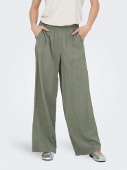 ONLY Spodnie w kolorze khaki rozmiar: XL/L32. Brązowe spodnie materiałowe damskie Only, bez wzorów, z materiału. Za 96.60 zł.
