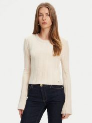 Guess Sweter W5YR13 Z3OT0 Beżowy Regular Fit. Brązowe swetry klasyczne damskie Guess, s, z syntetyku, bez kołnierzyka. Za 279.99 zł.