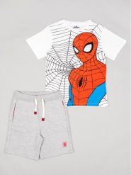 Zippy Komplet t-shirt i spodenki Spider-Man ZKBAP0602 23002 Biały Regular Fit. Białe t-shirty i koszulki chłopięce zippy, bez wzorów, z bawełny, bez kołnierzyka, bez ramiączek. Za 119.99 zł.