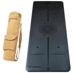 Mata do jogi gumy-sztucznej skóry 5mm +Torba z korka, do suchych lub mokrych rąk. Brązowe torby sportowe ACHAMANA, bez wzorów, z bawełny, duże. Za 661.00 zł.