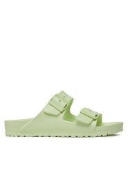 Birkenstock Klapki Arizona 1024691 Zielony. Zielone klapki damskie Birkenstock, bez wzorów, z syntetyku, bez obcasa, bez zapięcia. Za 249.99 zł.