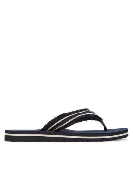 Tommy Hilfiger Japonki TH Webbing Beach Sandal FW0FW08739 Granatowy. Niebieskie klapki damskie Tommy Hilfiger, bez wzorów, z materiału, bez obcasa, bez zapięcia. Za 139.99 zł.