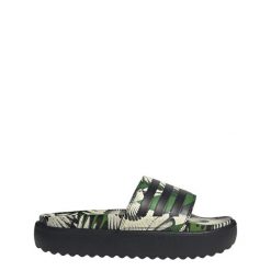 Klapki Adilette Platform. Czarne klapki damskie Adidas, bez wzorów, bez obcasa, bez zapięcia. Za 279.00 zł.