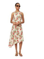 Scotch & Soda Sukienka w kolorze beżowo-czerwonym rozmiar: XL. Brązowe sukienki damskie Scotch & Soda, bez wzorów, bez ramiączek. Za 284.95 zł.
