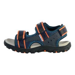 Sandały GEOX JR SANDAL STRADA A Niebieski. Brązowe sandały damskie Geox, bez wzorów, ze skóry, bez obcasa, bez zapięcia. Za 151.99 zł.