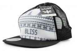Czapka z daszkiem unisex Level Bliss trucker. Czarne czapki z daszkiem damskie Level, na lato, bez wzorów, z materiału. Za 53.49 zł.