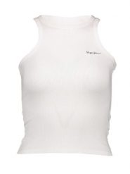 Pepe Jeans Top w kolorze białym rozmiar: XS. Białe koszulki sportowe damskie Pepe Jeans, xs, bez wzorów, z jeansu, bez ramiączek. Za 65.85 zł.