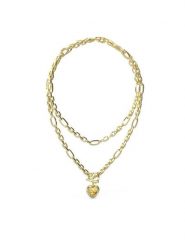 Guess Naszyjnik JUBN04 598JW Złoty. Żółte naszyjniki damskie Guess, złote. Za 399.99 zł.