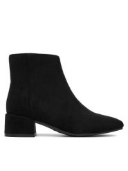 Clara Barson Botki CEO-CD24038-4 Czarny. Czarne botki damskie Clara Barson, z materiału, bez obcasa, na słupku, bez zapięcia. Za 149.99 zł.