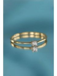 DIAMANTA Złoty pierścionek "Pure" z diamentem rozmiar: 62. Żółte pierścionki damskie DIAMANTA, z diamentem, złote. Za 861.99 zł.