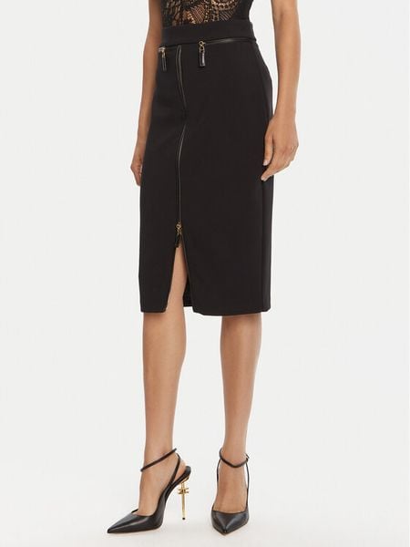 Elisabetta Franchi Spódnica ołówkowa GO-134-56E2-V390 Czarny Regular Fit. Czarne spódnice damskie Elisabetta Franchi, bez wzorów, z syntetyku. Za 1,689.00 zł.