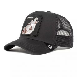 Czapka z daszkiem Goorin Bros. Lone Wolf Trucker 101-0389-BLK. Czarne czapki z daszkiem damskie Goorin Bros, bez wzorów. Za 167.98 zł.