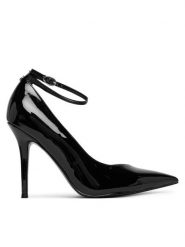 Guess Szpilki FLFNPL PAF08 Czarny. Czarne szpilki damskie Guess, z aplikacjami, ze skóry, bez obcasa, na szpilce, bez zapięcia. Za 539.99 zł.