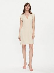 United Colors Of Benetton Sukienka codzienna 46M4DV08O Beżowy Slim Fit. Brązowe sukienki damskie United Colors Of Benetton, bez wzorów, z lyocellu, bez ramiączek. Za 339.99 zł.