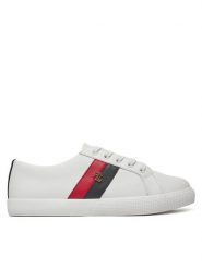 LAUREN RALPH LAUREN Sneakersy Janson II 802925365006 Biały. Białe obuwie sportowe damskie Lauren Ralph Lauren, ze skóry, bez zapięcia. W wyprzedaży za 299.99 zł.