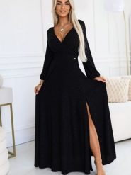 Sukienka Model Nela 572-2 Black - Numoco. Czarne sukienki damskie NUMOCO, bez wzorów, z elastanu, eleganckie, bez ramiączek. Za 485.92 zł.