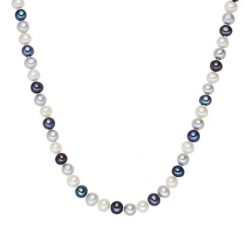 Valero Pearls Naszyjnik z pereł srebro wysokiej próby Perła hodowlana słodkowodna srebrny Naszyjniki 1 ct Damski. Szare naszyjniki damskie Valero Pearls, z perłą, srebrne. Za 409.99 zł.