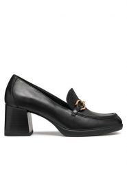 Geox Półbuty D Walk Pleasure 55 D46XBF 00043 C9999 Czarny. Czarne czółenka damskie Geox, bez wzorów, ze skóry, bez obcasa, na obcasie. Za 459.99 zł.