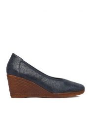Lasocki Półbuty CEO-WI23-2188-10 Granatowy. Niebieskie czółenka damskie Lasocki, bez wzorów, ze skóry, bez obcasa, na koturnie. Za 199.99 zł.