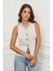 L'armoire de Suzette Kamizelka w kolorze beżowym rozmiar: 34/36. Brązowe kamizelki damskie L'armoire de Suzette, l, bez wzorów, bez kaptura. Za 100.52 zł.