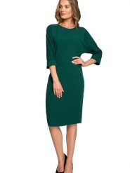 Stylove Sukienka w kolorze zielonym rozmiar: XL. Zielone sukienki damskie Stylove, bez wzorów, bez ramiączek. Za 242.95 zł.