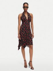 Guess Sukienka codzienna W6YKAV K6706 Czarny Regular Fit. Czarne sukienki damskie Guess, z aplikacjami, z syntetyku, bez ramiączek. Za 614.99 zł.