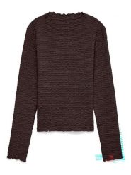 Vero Moda Koszulka w kolorze brązowym rozmiar: L. Brązowe bluzki damskie Vero Moda, l, bez wzorów, bez kołnierzyka, bez ramiączek. Za 89.95 zł.