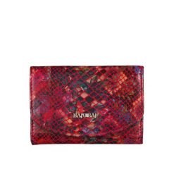 Czerwony portfel damski BajuBaj – nowoczesne wykonanie, funkcjonalność i styl PD1201cs170 RFID. Czerwone portfele damskie bez wzorów. Za 160.55 zł.