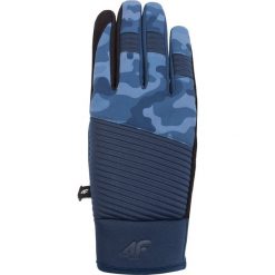 Rękawice narciarskie damskie RED250z - ciemny granatowy. Czerwone rękawiczki damskie 4F, z materiału. W wyprzedaży za 48.99 zł.