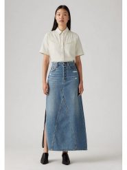 Levi's Spódnica dżinsowa w kolorze niebieskim rozmiar: W32. Niebieskie spódnice damskie Levi's, s, z aplikacjami, z bawełny, klasyczne, maxi. Za 218.05 zł.