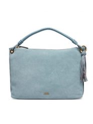 Tommy Hilfiger Torebka Th Statement Leather Bag Suede AW0AW18402 Błękitny. Niebieskie torebki klasyczne damskie Tommy Hilfiger, ze skóry, bez dodatków. Za 1,099.00 zł.