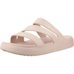 Sandały CROCS 209587C Rose. Białe sandały damskie Crocs, bez wzorów, z materiału, bez obcasa, bez zapięcia. Za 199.99 zł.