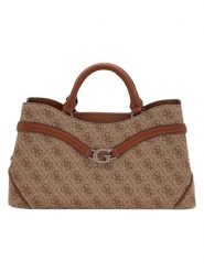 Guess Torebka "Dea" w kolorze beżowo-jasnobrązowym - 33 x 18 x 12 cm rozmiar: onesize. Brązowe torebki klasyczne damskie Guess, z materiału, bez dodatków. Za 448.99 zł.