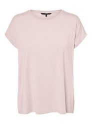 Vero Moda Koszulka "Ava" w kolorze jasnoróżowym rozmiar: XS. Różowe bluzki damskie Vero Moda, xs, bez wzorów, z lyocellu, bez kołnierzyka, bez ramiączek. Za 26.31 zł.