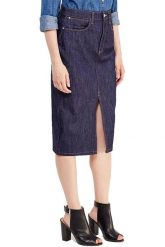 SPÓDNICA JEANSOWA WRANGLER LONG PENCIL RETRO DRY W228CY041. Spódnice damskie Wrangler, s, bez wzorów, z jeansu, retro. Za 189.99 zł.