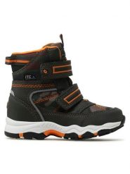 Leaf Śniegowce Siljan LSILJ101A Zielony. Zielone buty zimowe chłopięce Leaf, z materiału, bez zapięcia. Za 429.99 zł.