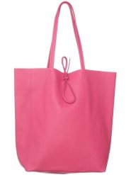 Zwillingsherz Skórzany shopper bag w kolorze różowym - 40 x 45 cm rozmiar: onesize. Różowe shopper bag Zwillingsherz, bez wzorów, z materiału, na ramię, bez dodatków. Za 195.45 zł.