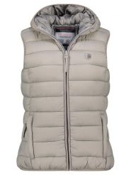 Geographical Norway Kamizelka pikowana "Vatikotal" w kolorze jasnoszarym rozmiar: M. Szare kamizelki damskie Geographical Norway, m, bez wzorów, bez kaptura. Za 144.92 zł.