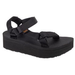 Sandały Teva Flatform Universal Sandals 1008844-BLK czarne. Czarne sandały damskie bez wzorów, z tkaniny, bez obcasa, bez zapięcia. Za 412.61 zł.