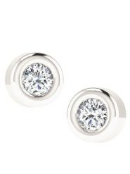 Vittoria Jewels Złote kolczyki-wkrętki z diamentami rozmiar: onesize. Szare kolczyki damskie Vittoria Jewels, z diamentem, złote. Za 717.99 zł.