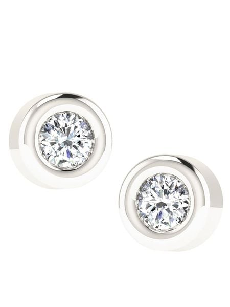 Vittoria Jewels Złote kolczyki-wkrętki z diamentami rozmiar: onesize. Szare kolczyki damskie Vittoria Jewels, z diamentem, złote. Za 717.99 zł.