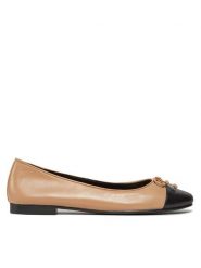 Tory Burch Baleriny Cap-Toe Ballet 154513 Beżowy. Brązowe balerinki damskie Tory Burch, bez wzorów, ze skóry. Za 949.99 zł.