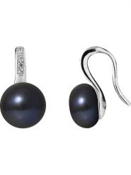 Pearl Addict Srebrne kolczyki z perłami rozmiar: onesize. Czarne kolczyki damskie Pearl Addict, z perłą, srebrne, z zapięciem typu bigiel. Za 351.38 zł.