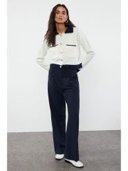 Trendyol Kardigan w kolorze biało-granatowym rozmiar: M. Białe kardigany damskie Trendyol, m, bez wzorów. Za 73.99 zł.